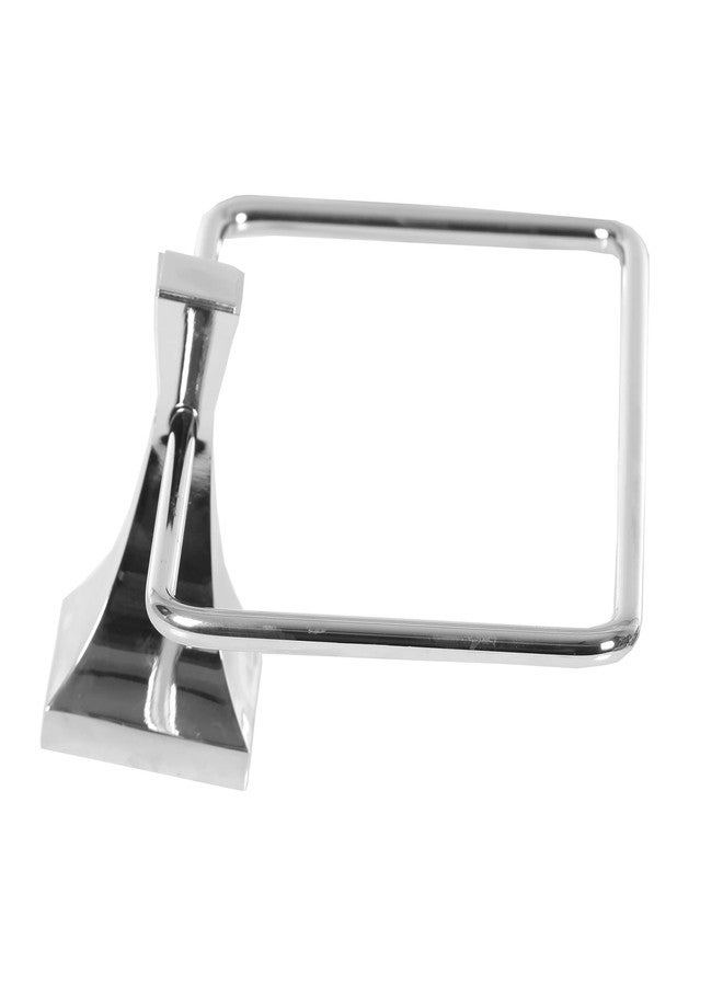 RONTENO Towel Ring for Bathroom Wall | Stainless Steel Rectangular Shaped Wall-Mounted Napkin Holder | Toilet Paper Holder Include with Screw | Hardware Hanger Accessories(1Pc, Silver) - Image 4